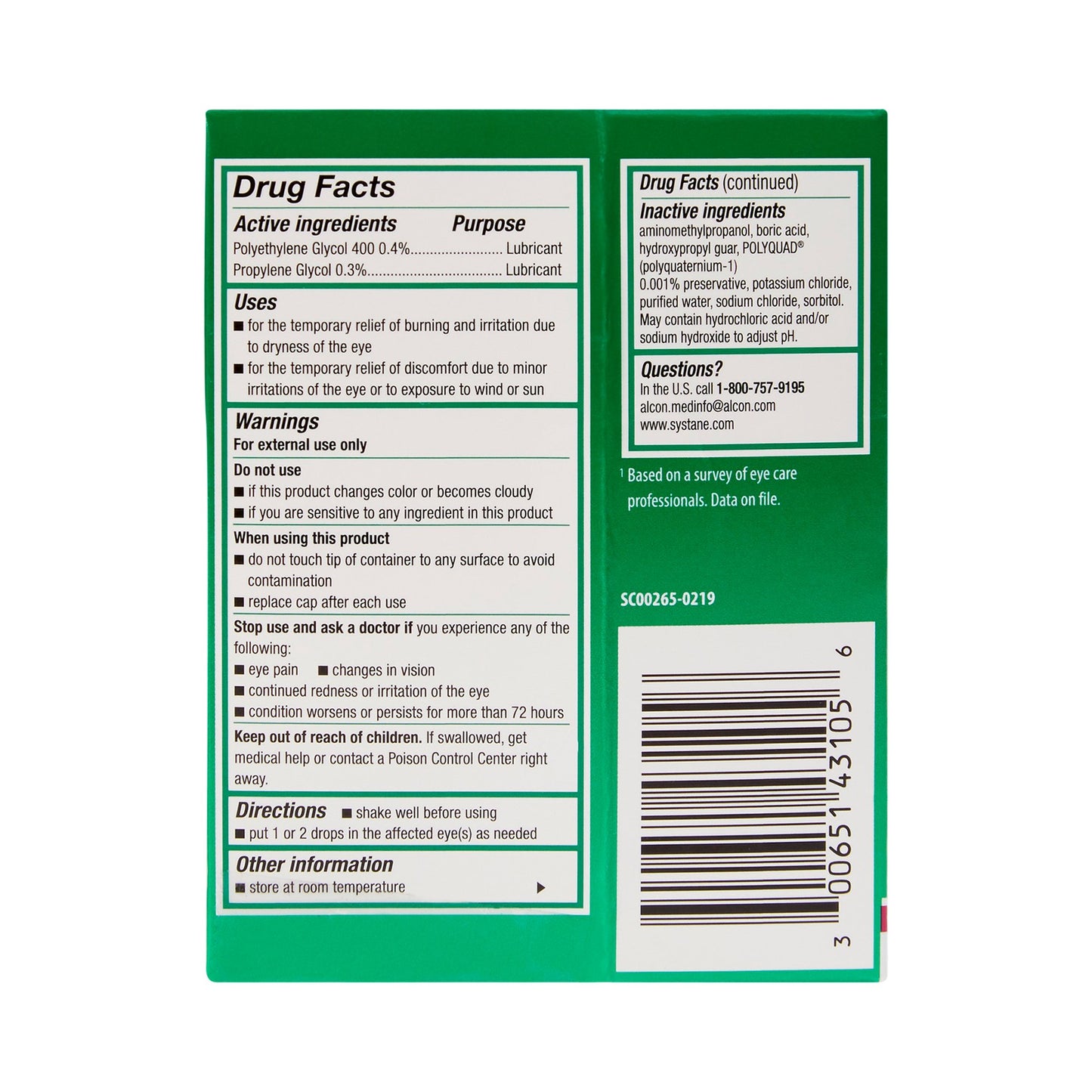 SYSTANE ULTRA, DRP OPHTH 0.3%-0.4% 10ML