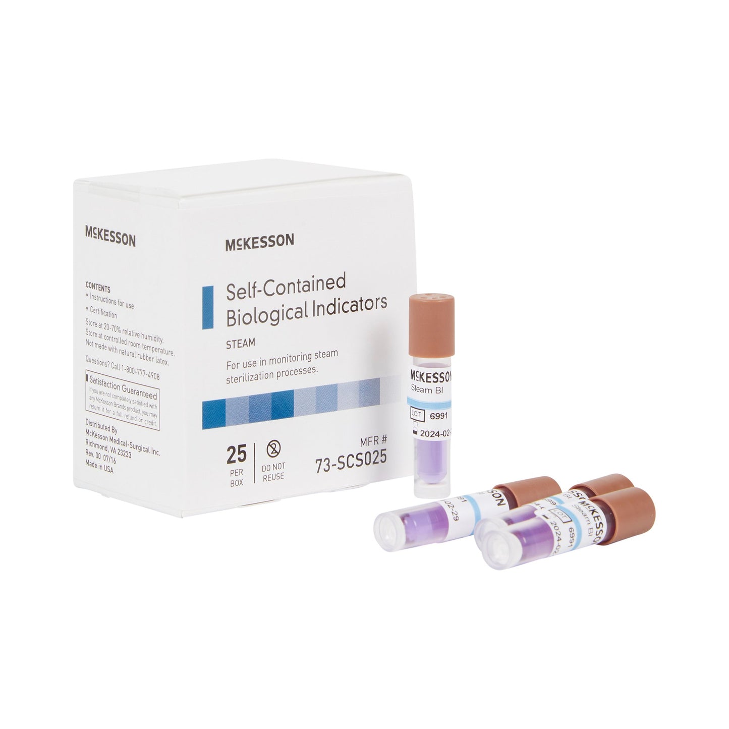 INDICATOR, BIOLOGICAL STEAM SLF-CONTAIN(25/BX 10BX