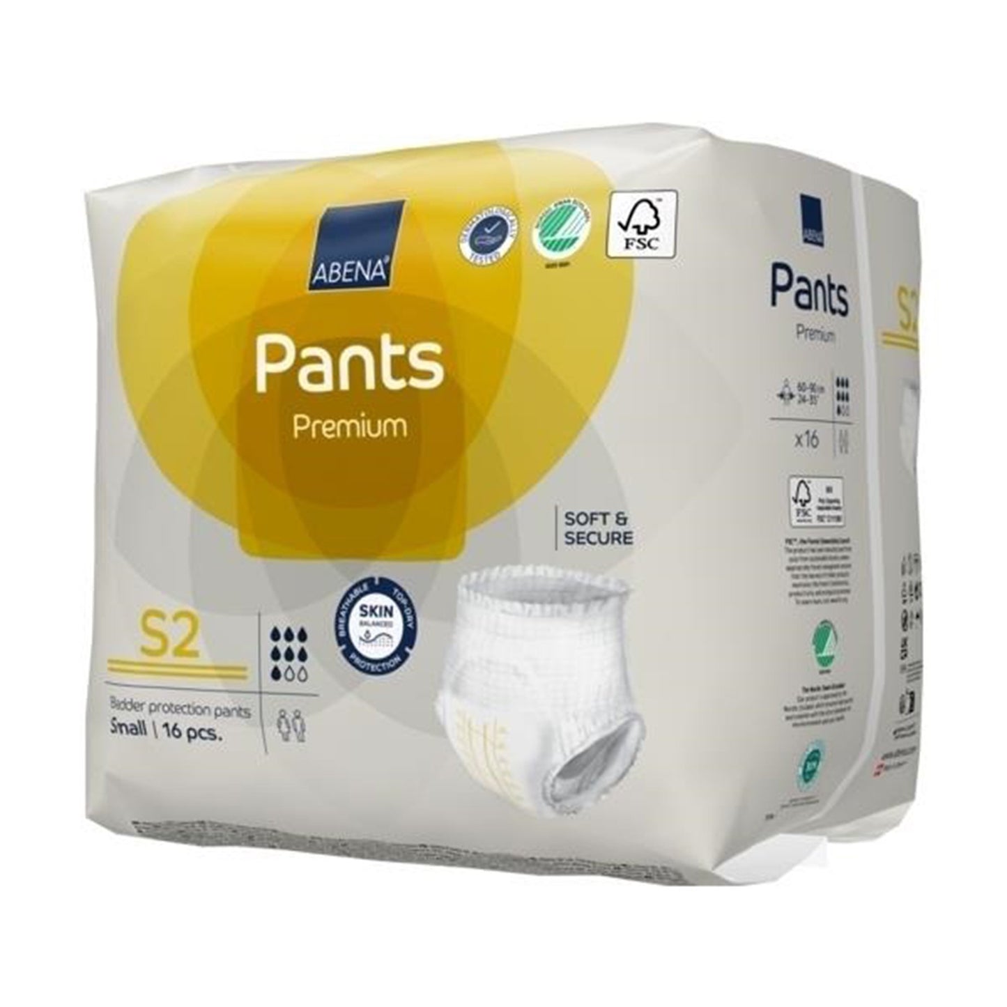 UNDERWEAR, INCONT ABENA PROT PREM S2 SM (16/PK 6PK/CS)