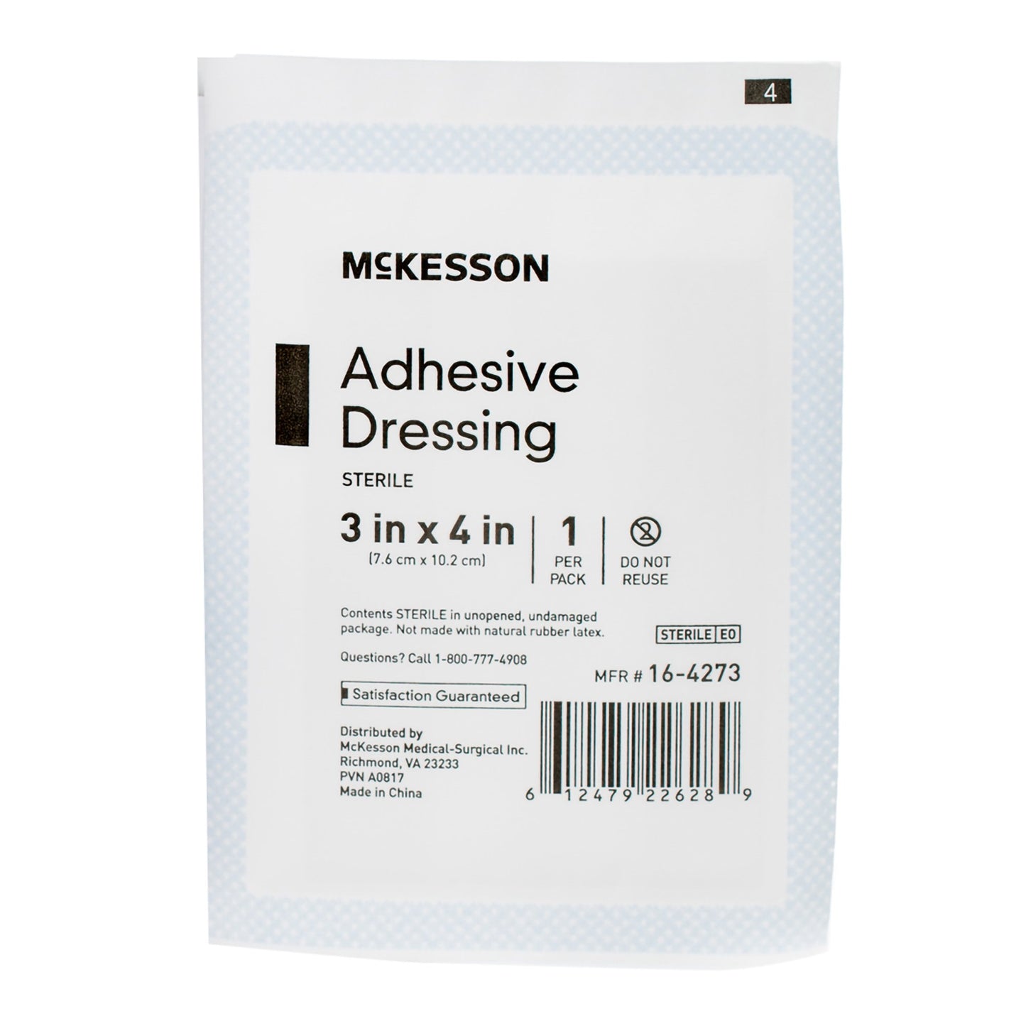 DRESSING, WOUND ADH STR 3"X4" (100/BX 12BX/CS)
