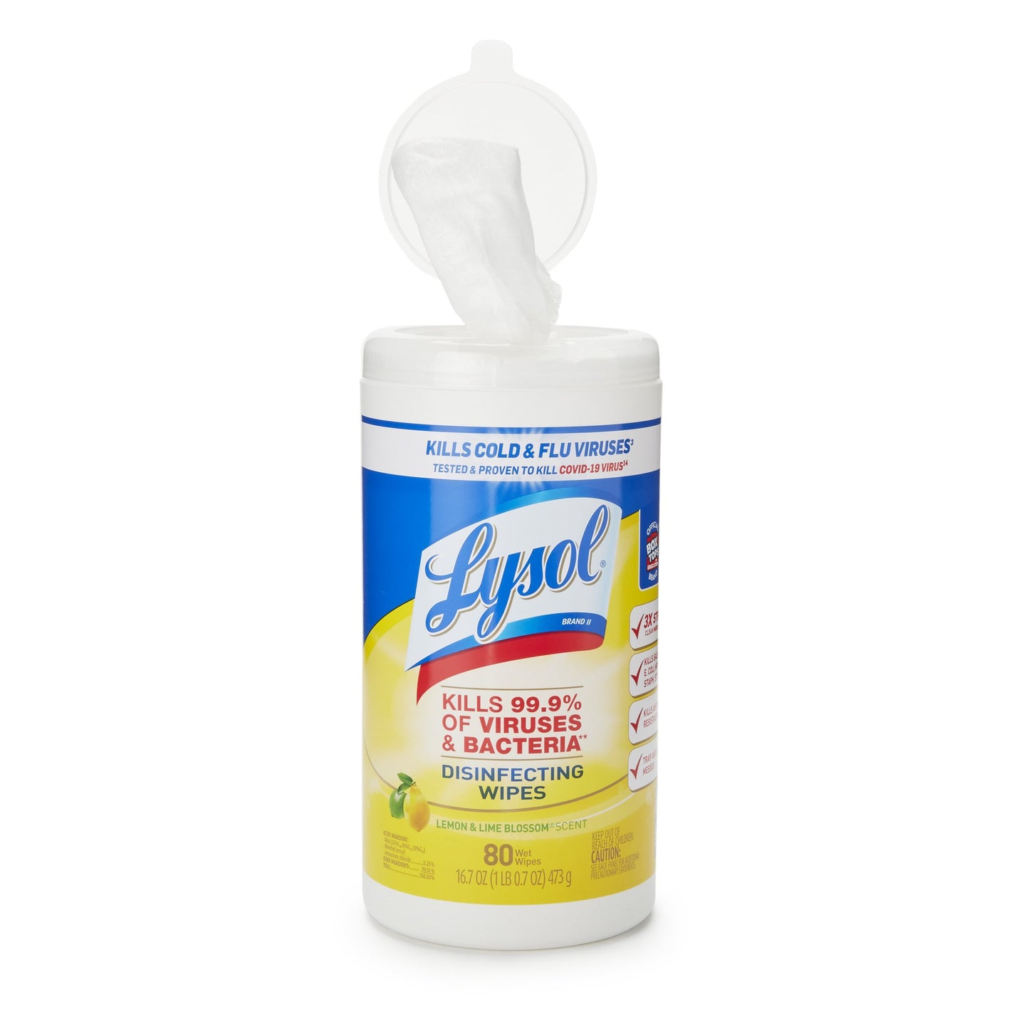 WIPE, SANITIZING LYSOL LEMON &LIME BLOSSOM (80/CN 6CN/CT)