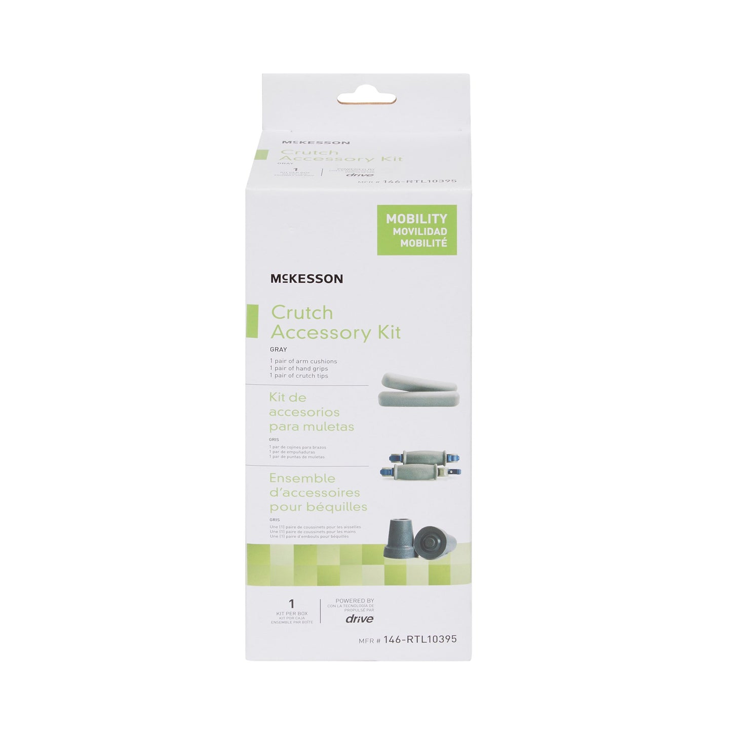 ACCESSORY KIT, CRUTCH ARM CUSH/HND GRIP/TIPS F/RTL10433 8KT/