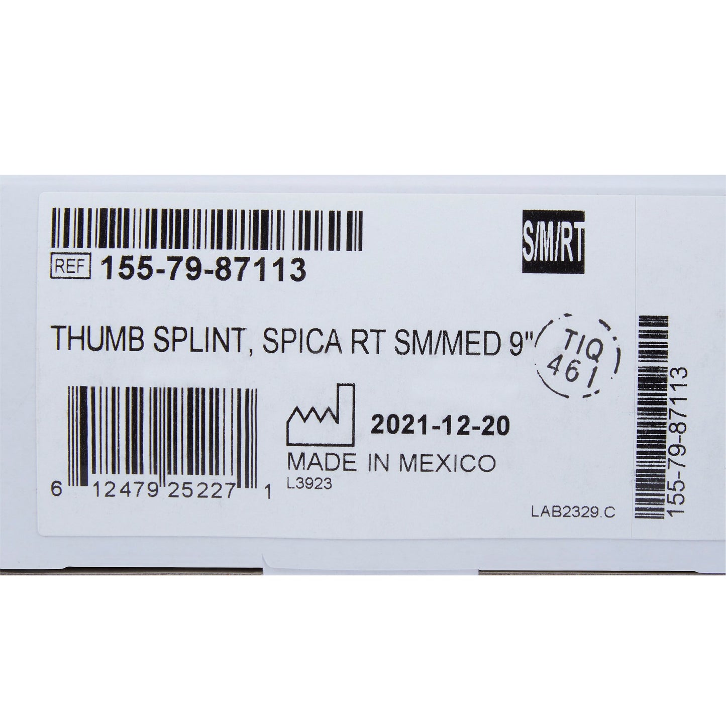 THUMB SPLINT, SPICA RT SM/MED 9"