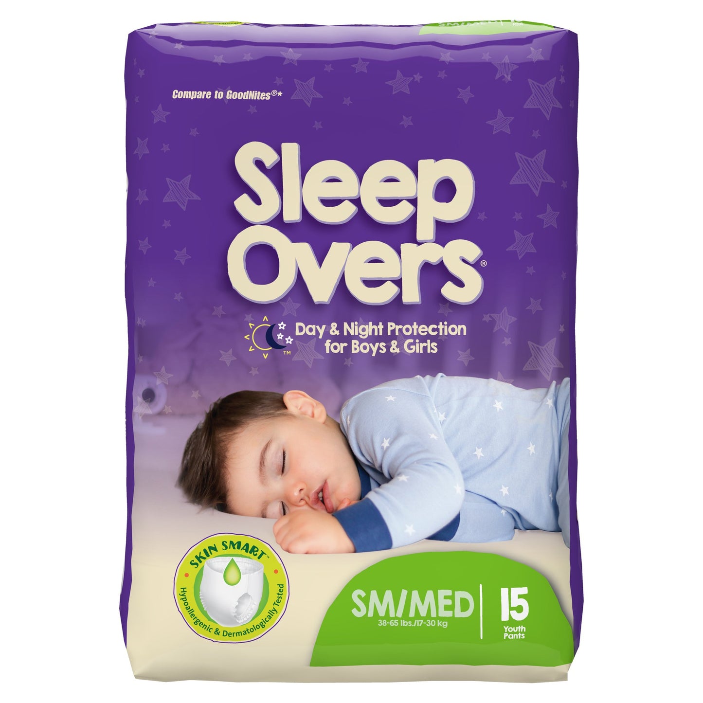 UNDERWEAR, PULL-ON PROT SLEEP-OVR YTH SM/MED(15/BG