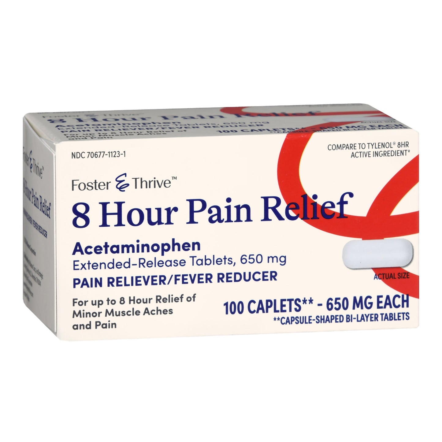 PAIN RELIEF, CAP FT 8HR 650MG (100/BT)