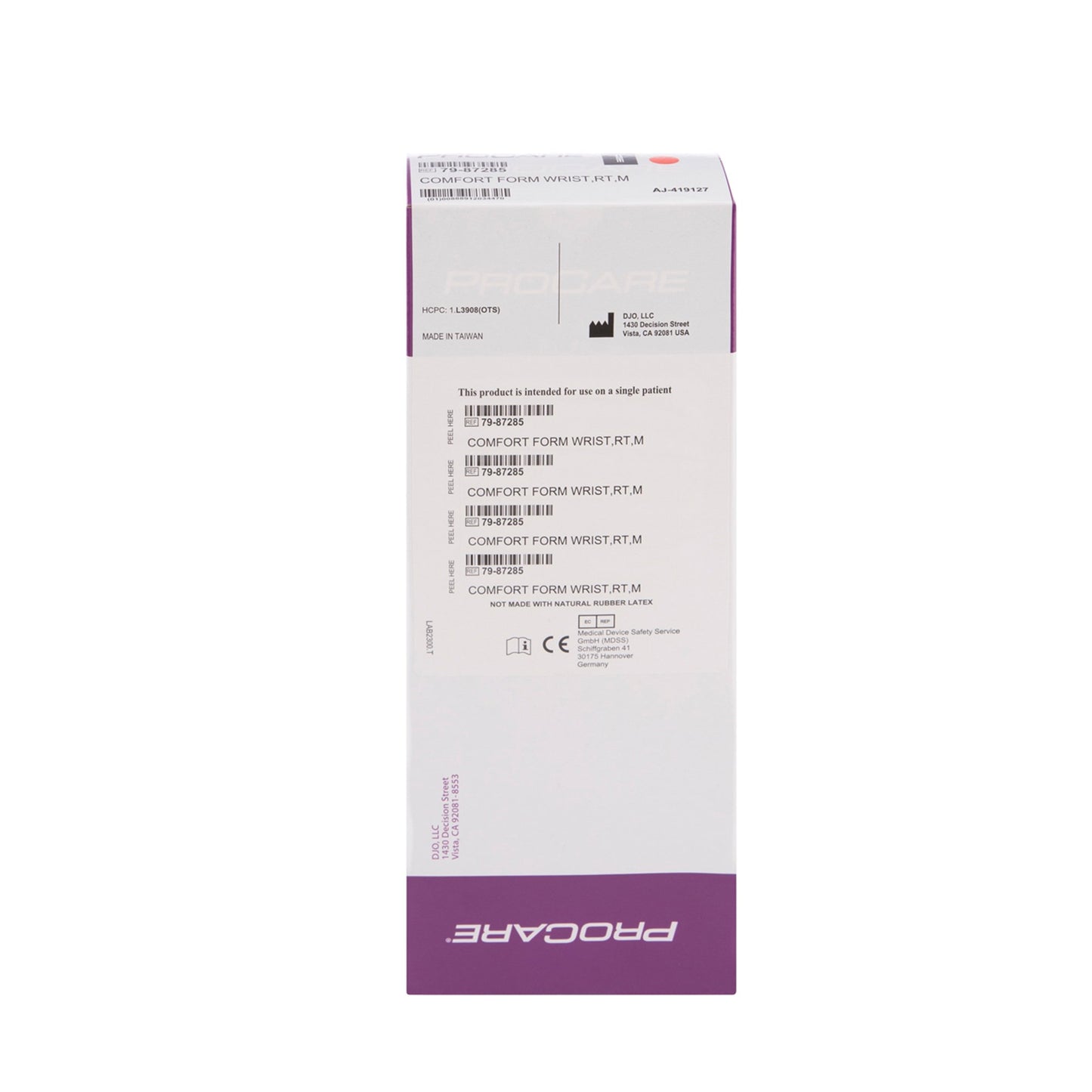 WRIST SUPPORT, COMFORT FORM RTMED