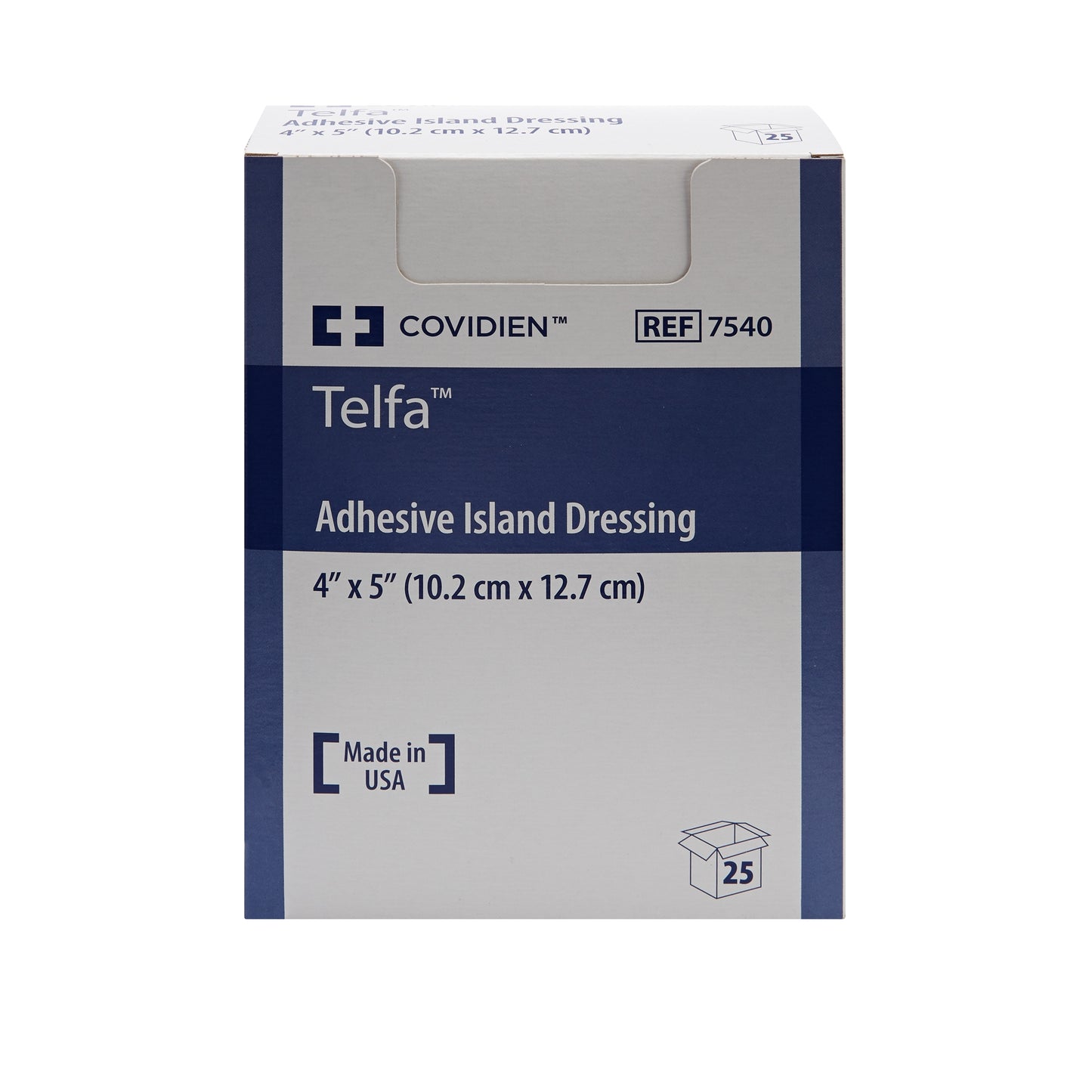 DRESSING, TELFA ISLAND 4"X5" (25/CT) KENDAL