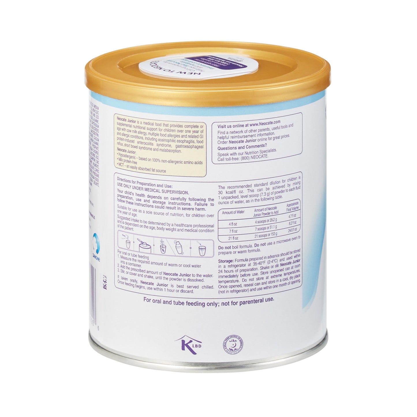 NEOCATE JR, PDR FORMULA UNFLAV400MG (4/CS)