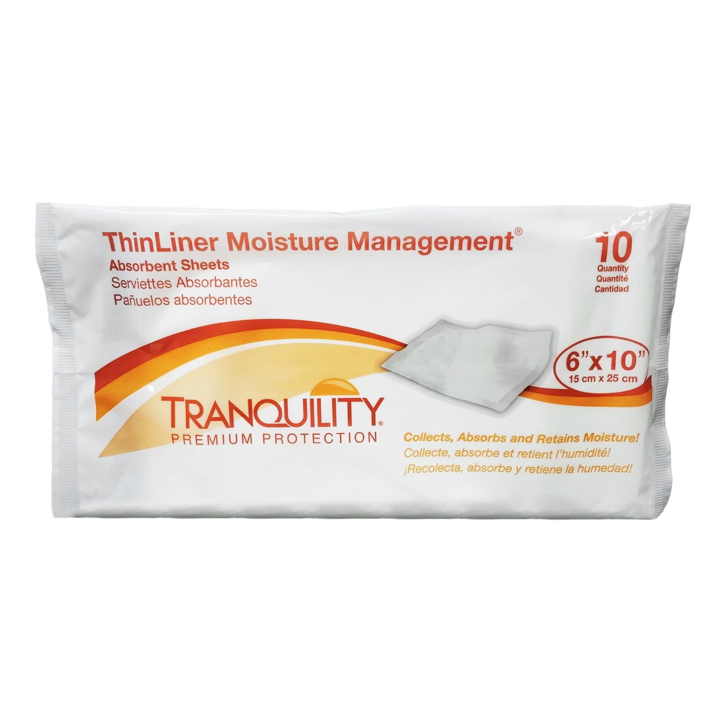 SHEET, TRANQUILITY THINLINER ABSRB DISP 6"X10" (10/PK 20PK/C
