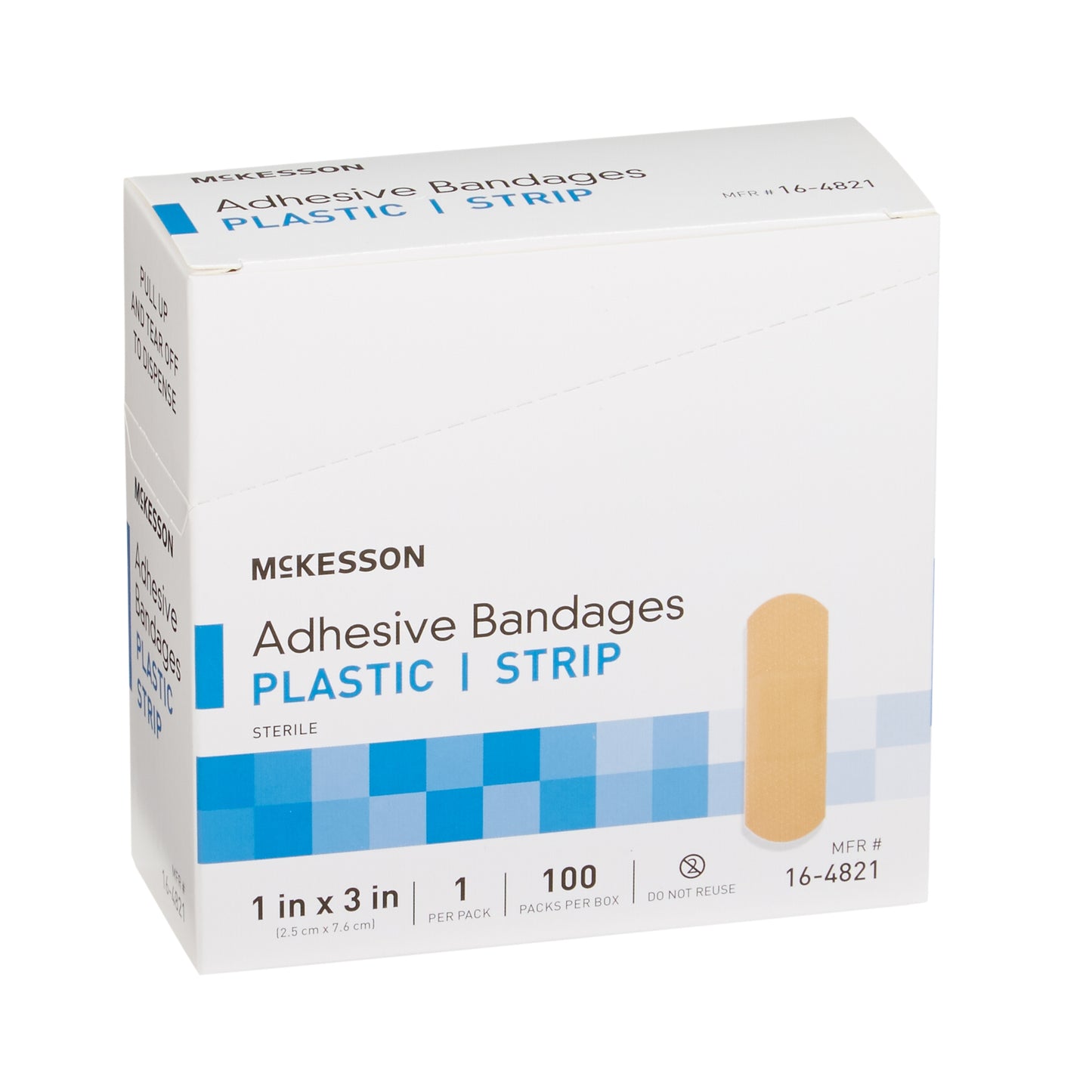 BANDAGE, ADHSV SHR STRP 1X3 (100/BX 24BX/CS)