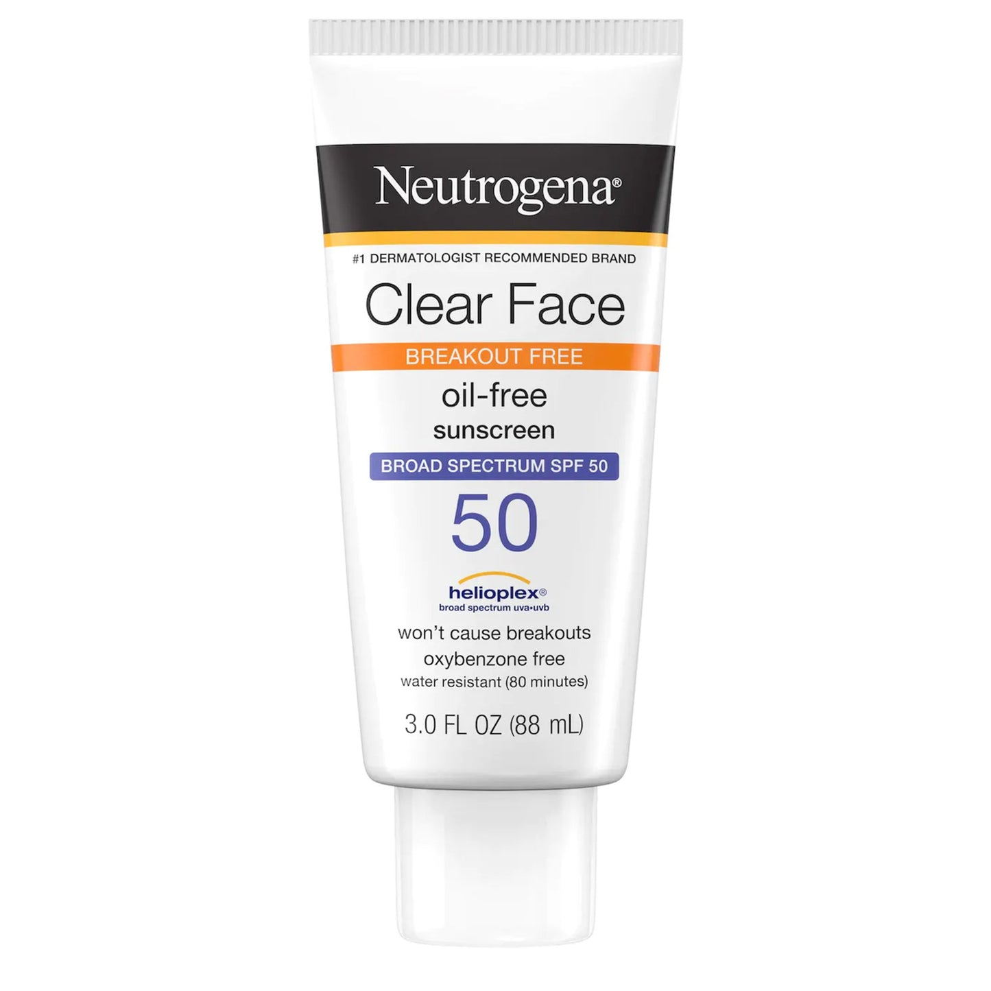 SUNSCREEN, LOT NEUTROGENA CLEAR FACE SPF50 3OZ
