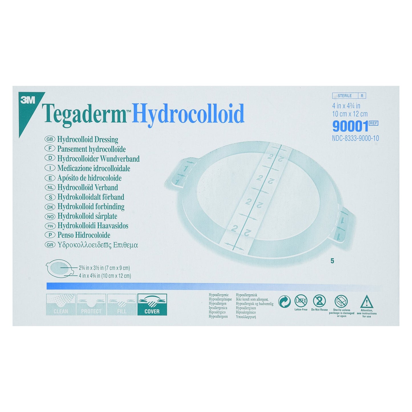 DRESSING, TEGDAERM HYDROCOL 3X4" (5/BX 20BX/CS) 3M