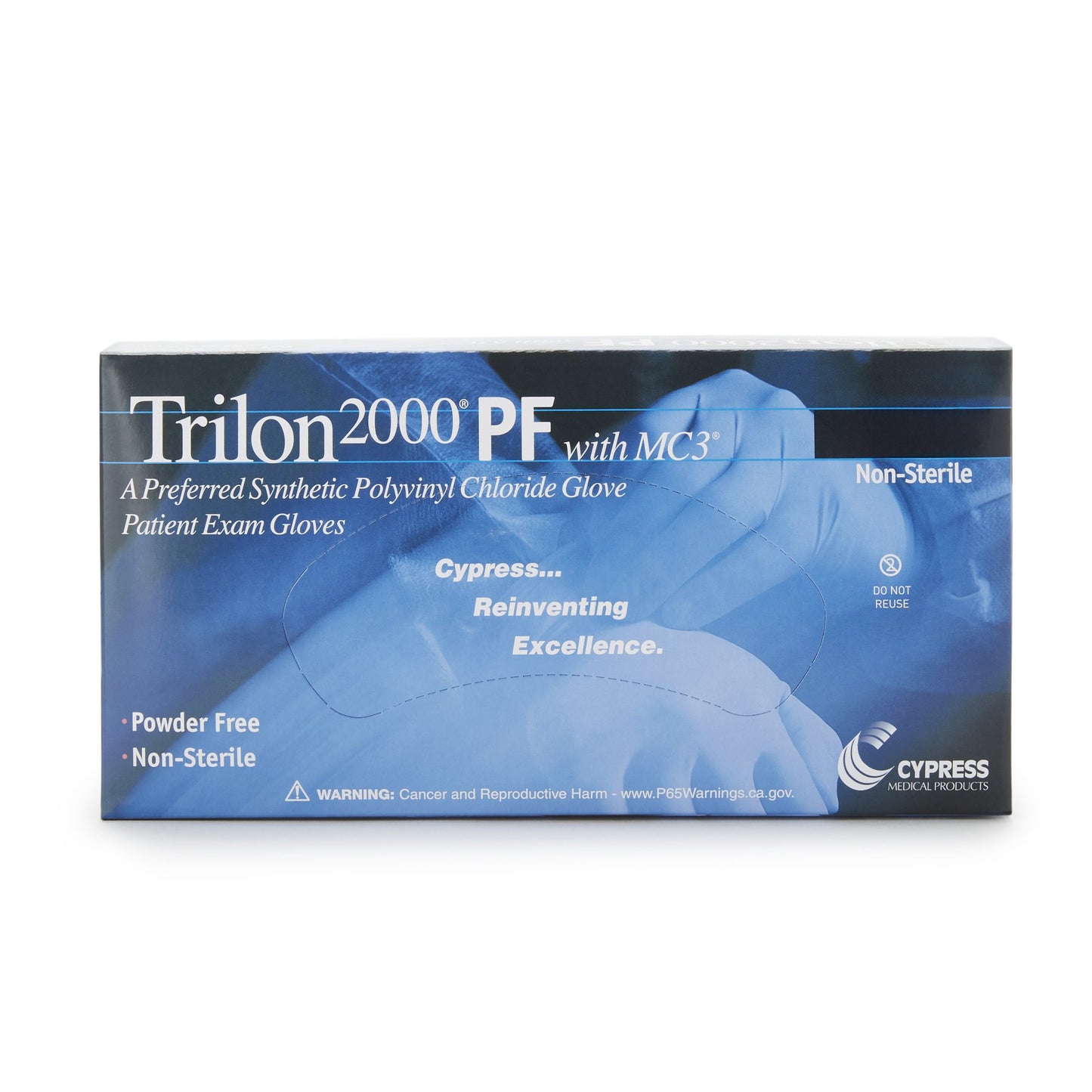GLOVE, EXAM VNYLSTRCH LG N/S TRILON-2000 (100/BX 10BX/CS)