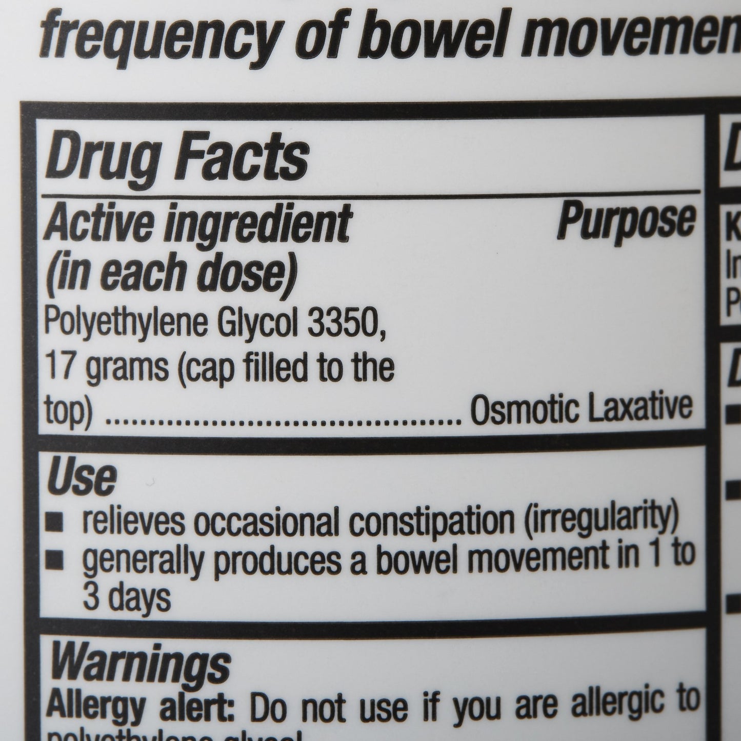 POLYETHYLENE GLYCOL, PDR 30DOSE 17.9OZ (12/CS)