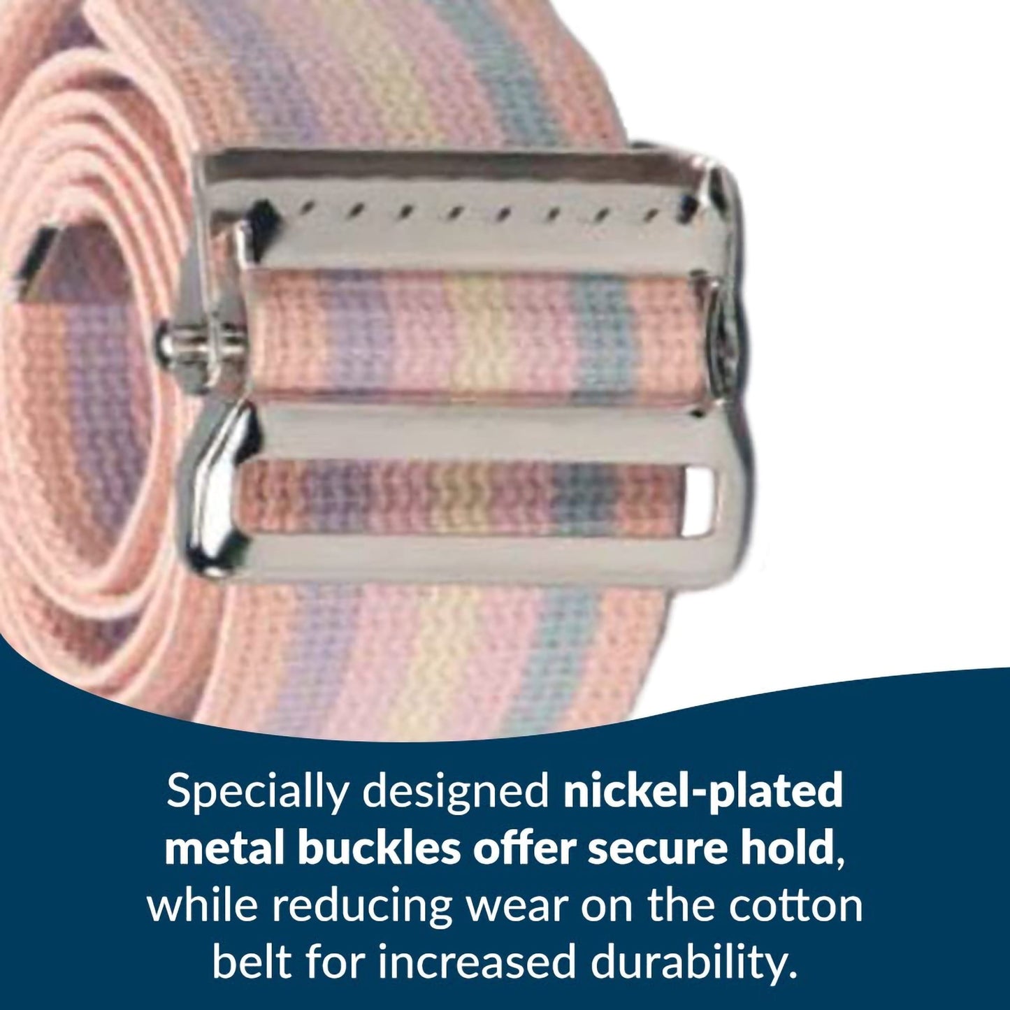 BELT, GAIT W/NICKEL BUCKLE PASTEL 54" POSEY