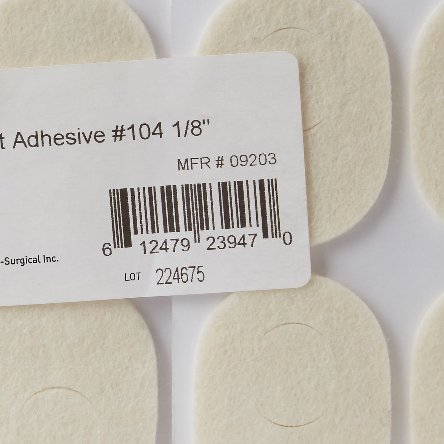 PEDI-PAD, FELT ADH #104-1/8" (/8" (100/PK 40PK/CS)