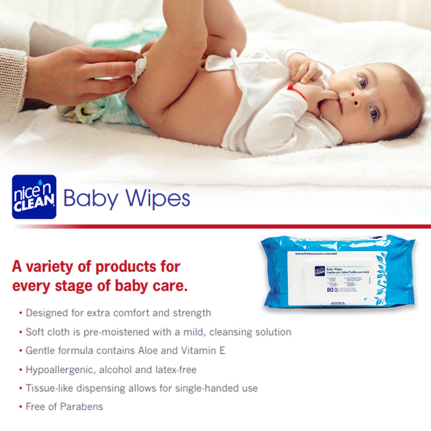 WIPE, BABY NICE&CLEAN UNSCNTD A132EO (80/BX)