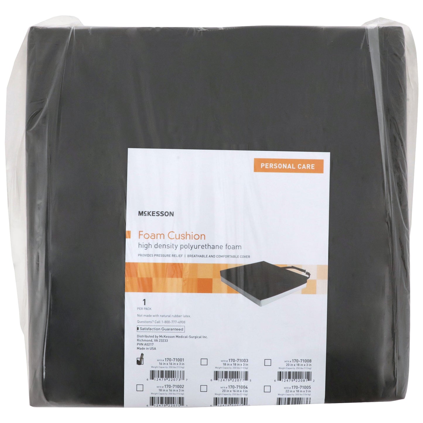CUSHION, SEAT PROTEKT FM 16"X16"X3" (7/CS)