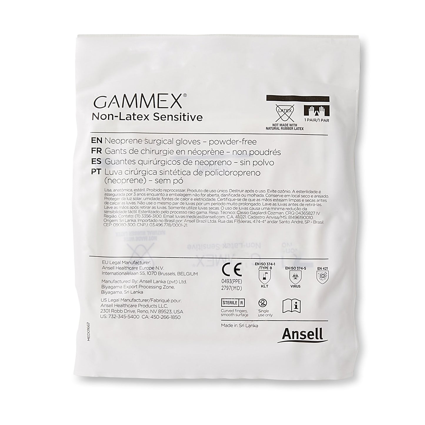 GLOVE, SURG PLYCHPRN 7.0 STR2 SMTH CHEMO (50PR/BX 4BX/CS)