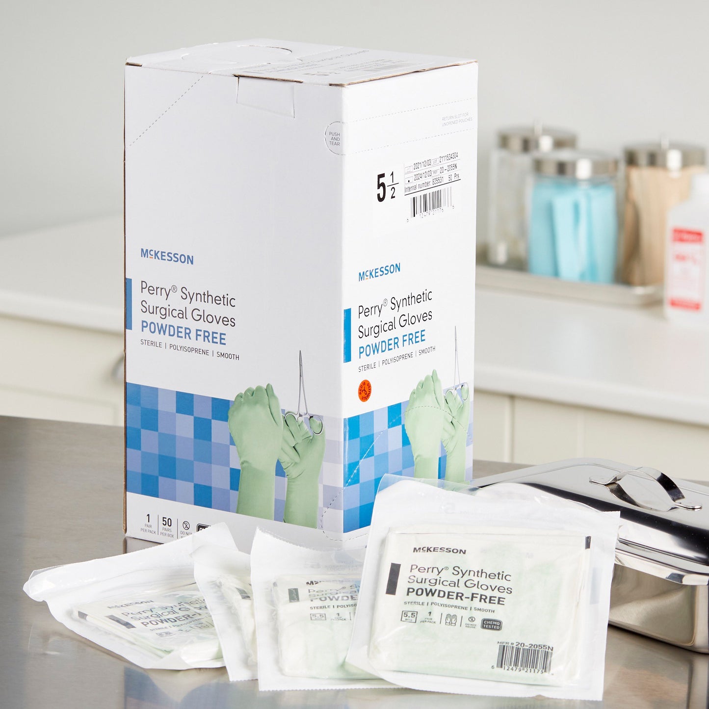 GLOVE, SURG PLYISO 5.5 STR2 SMTH CHEMO (50PR/BX 4BX/CS)