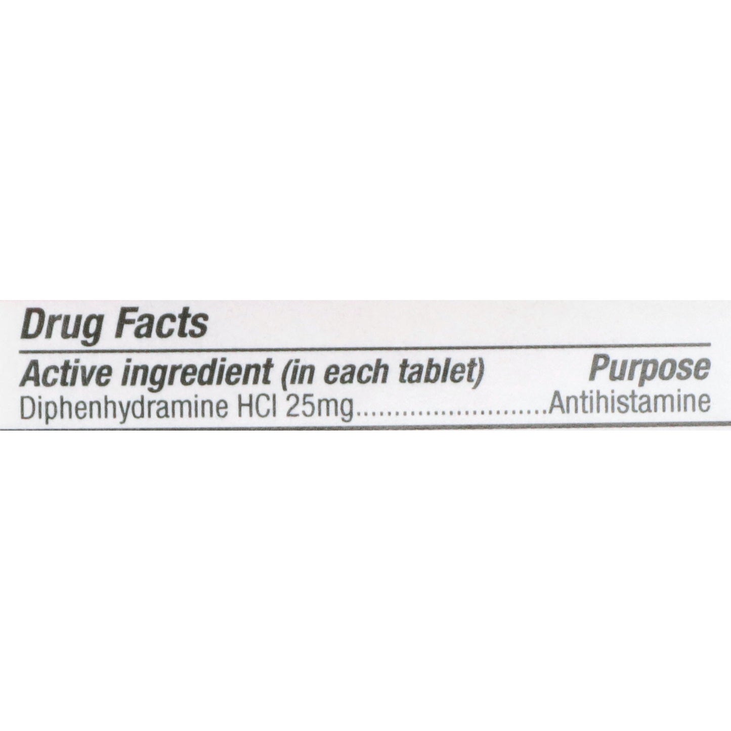 DIPHENHYDRAMINE, TAB 25MG (100/BT 12BT/CS)