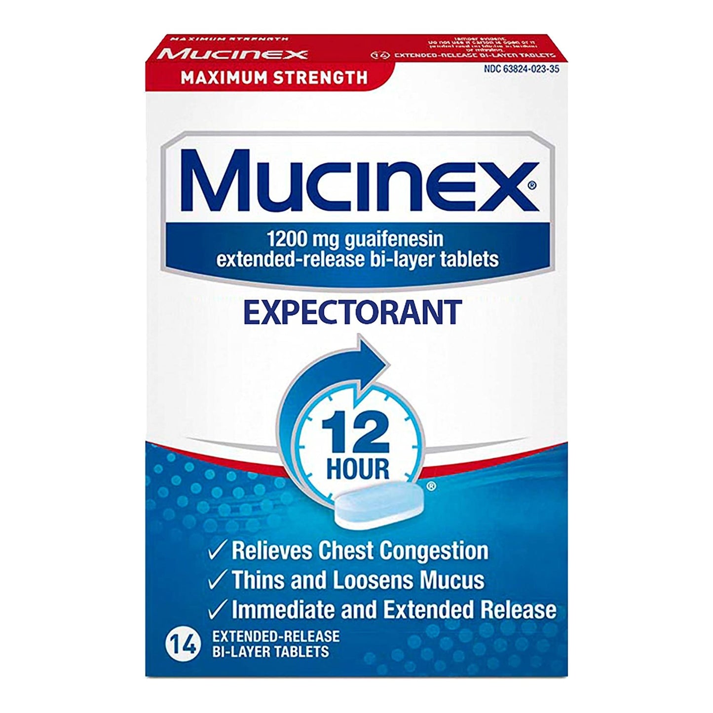 MUCINEX, TAB ER 1200MG (14/CT)