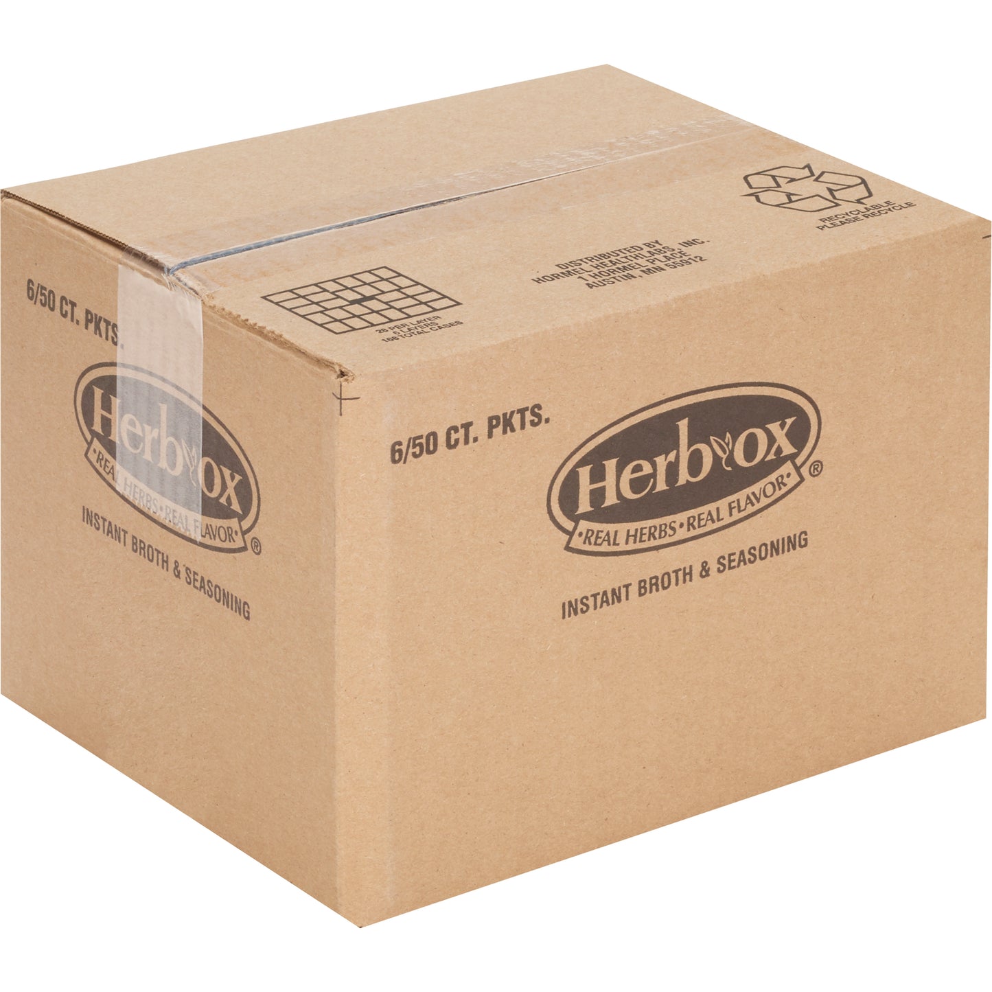 BROTH, VEGETABLE BOUILLON GLUTEN FREE HERBOX (50/BX 6BX/CS)