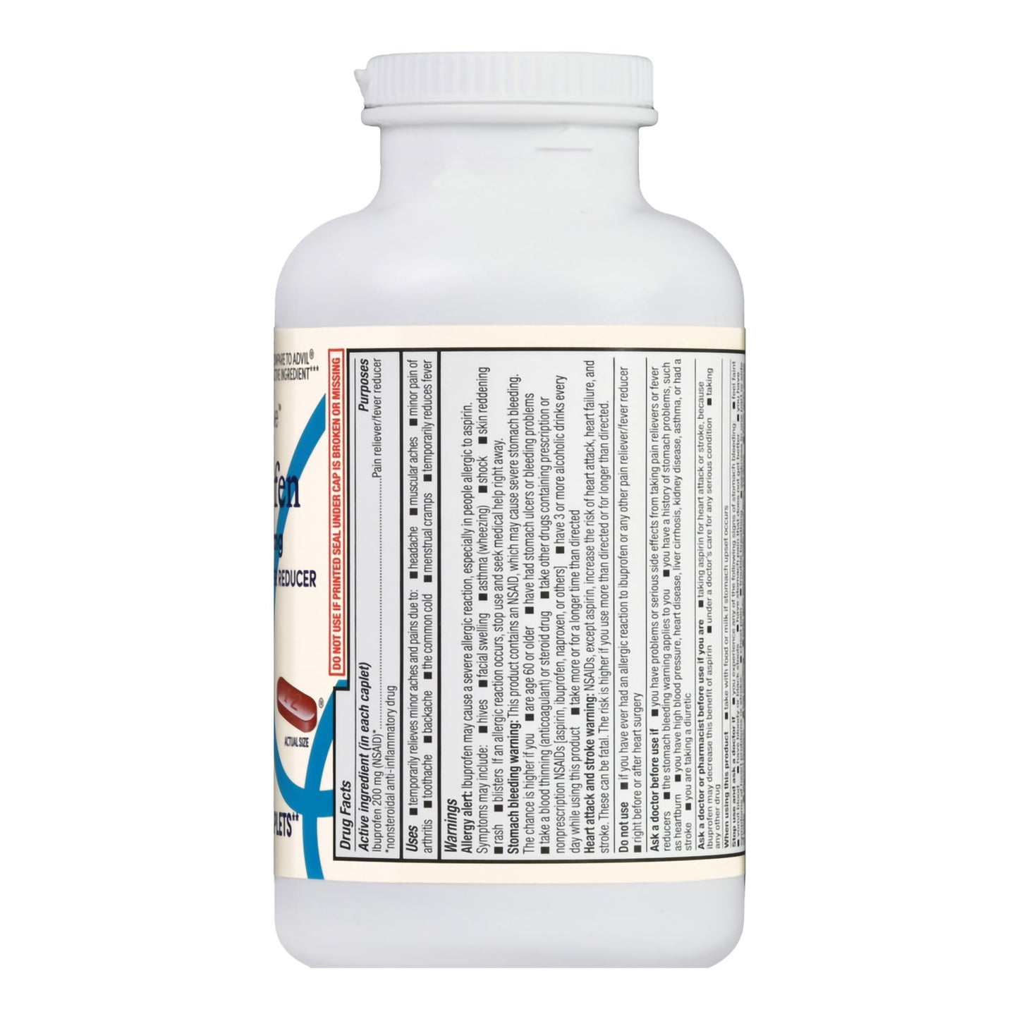 IBUPROFEN, TAB FT SM 200MG (500/BT)