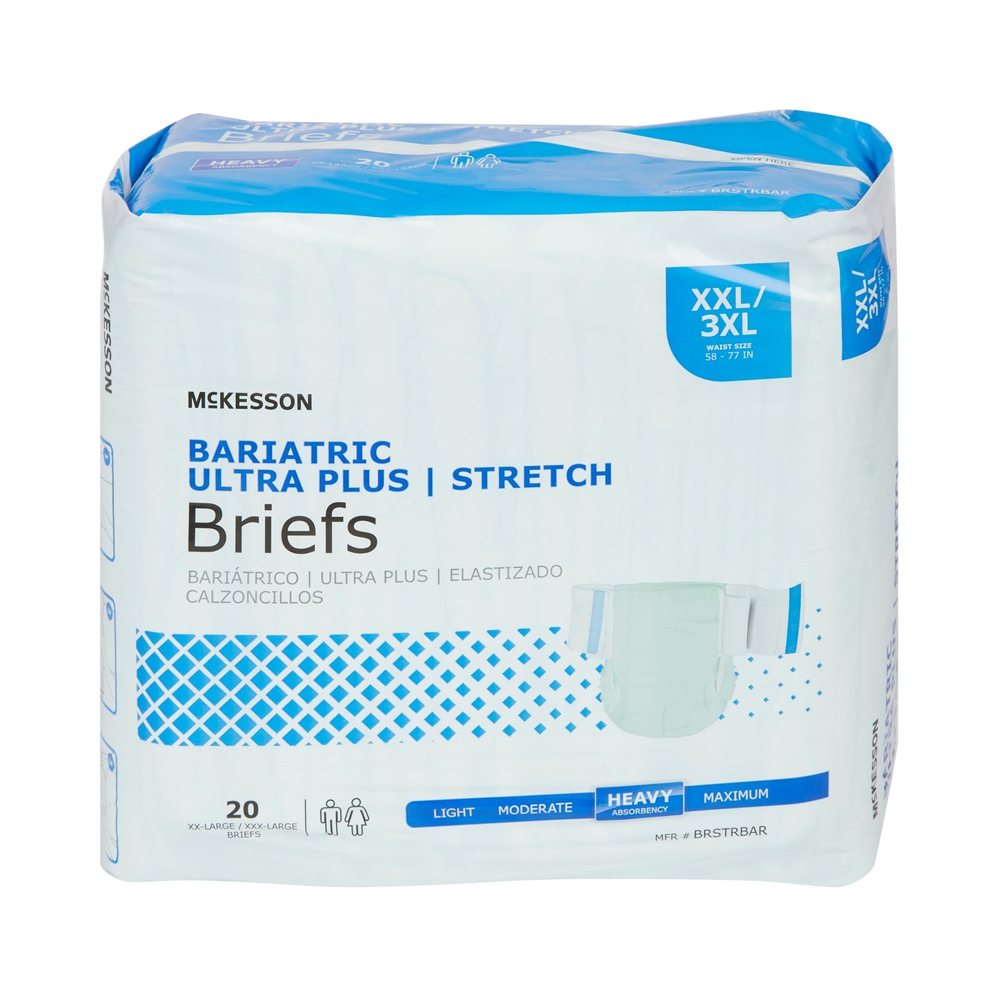 BRIEF, TAB CLSR ULTRA PLUS 2XLG 3XLG 58-77 (20/BG 4BG/CS)