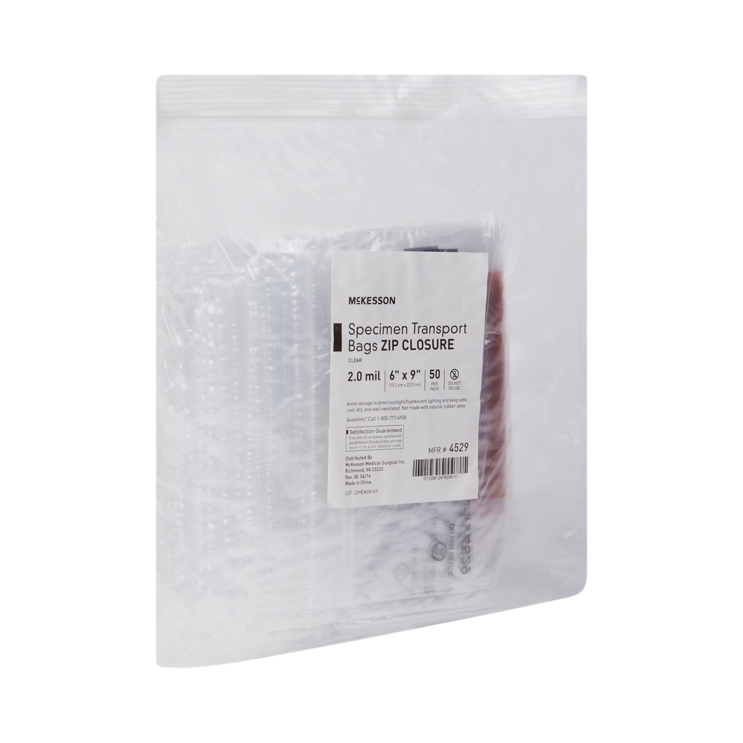 BAG, SPCMN BIOHAZ CLR 6X9 (50/BX 20BX/CS) PSSRDC