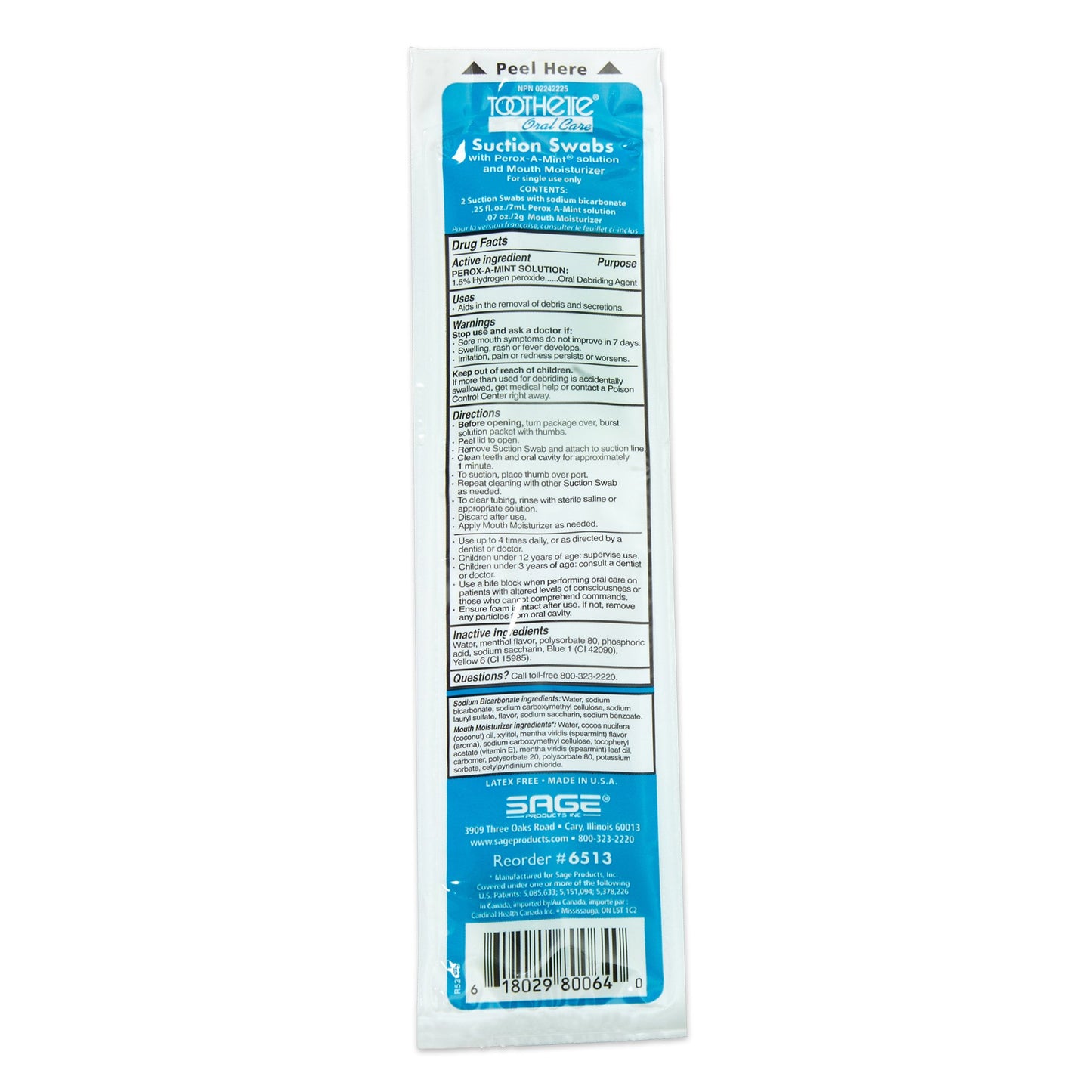 MOUTHCARE KIT, W/SCTN/SWABS (50PK/BX 2BX/CS) EC