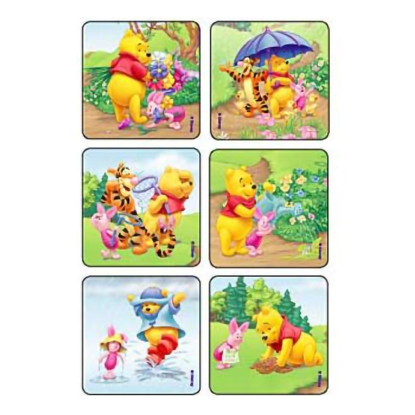 STICKERS, SUNNY TIME POOH (90/PK)
