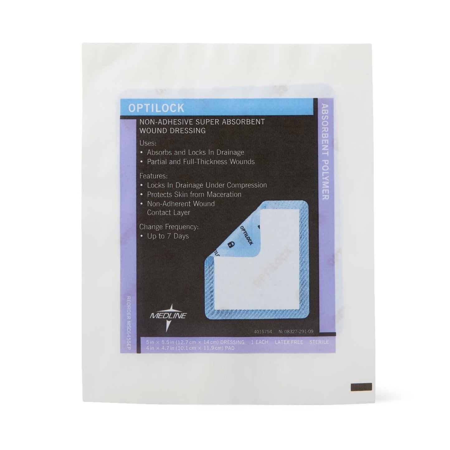 DRESSING, WND OPTILOCK N/ADH 5X5.5" (10/BX 10BX/CS)
