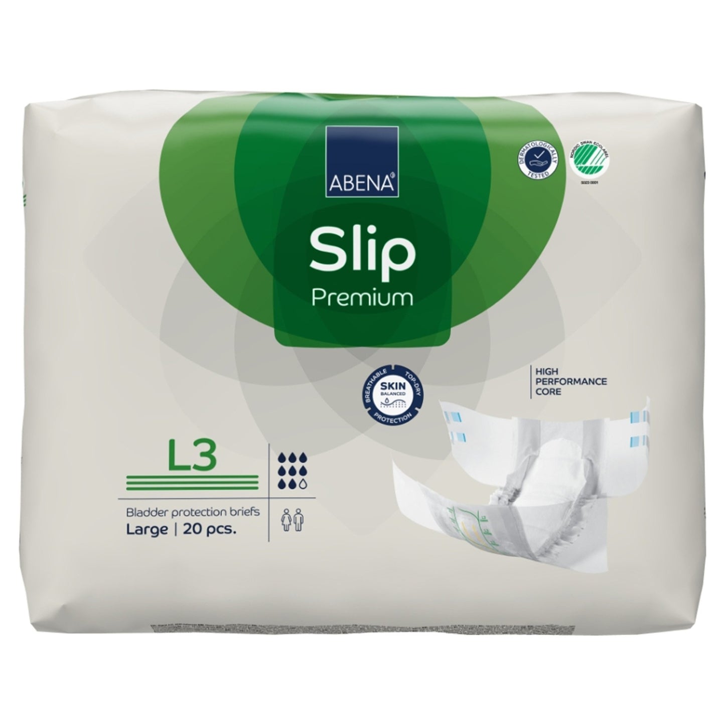 BRIEF, INCONT ABENA SLIP PREM ADLT L3 LG (20/PK 4PK/CS)