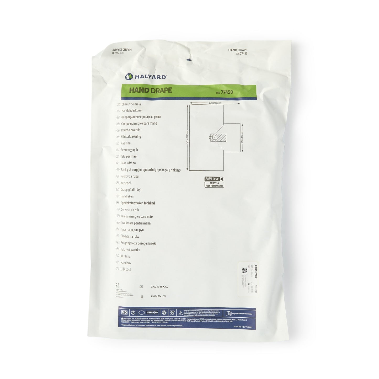 DRAPE, HAND ACMF BLU (11/CS) KIMCLK