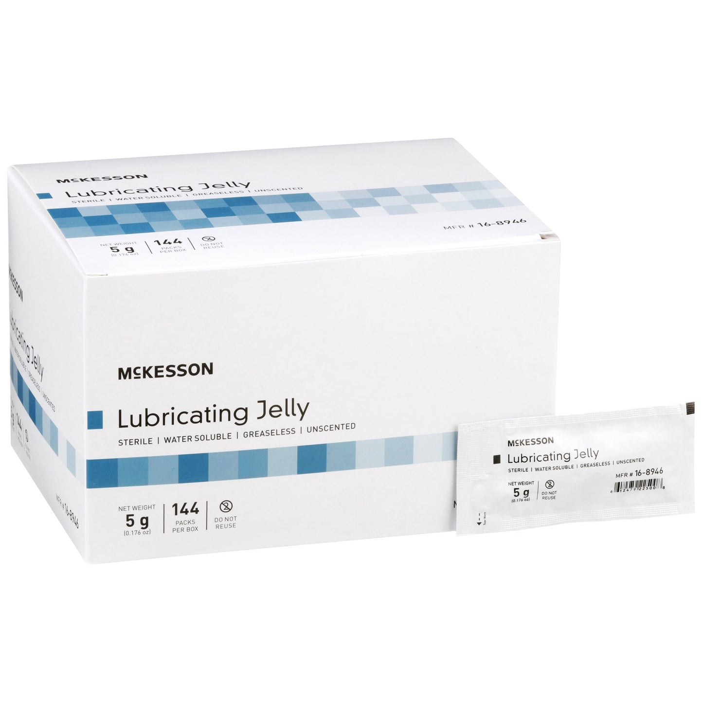 LUBRICATING JELLY, STR FOIL PKT 5GRAM (144/BX 6BX/CS)