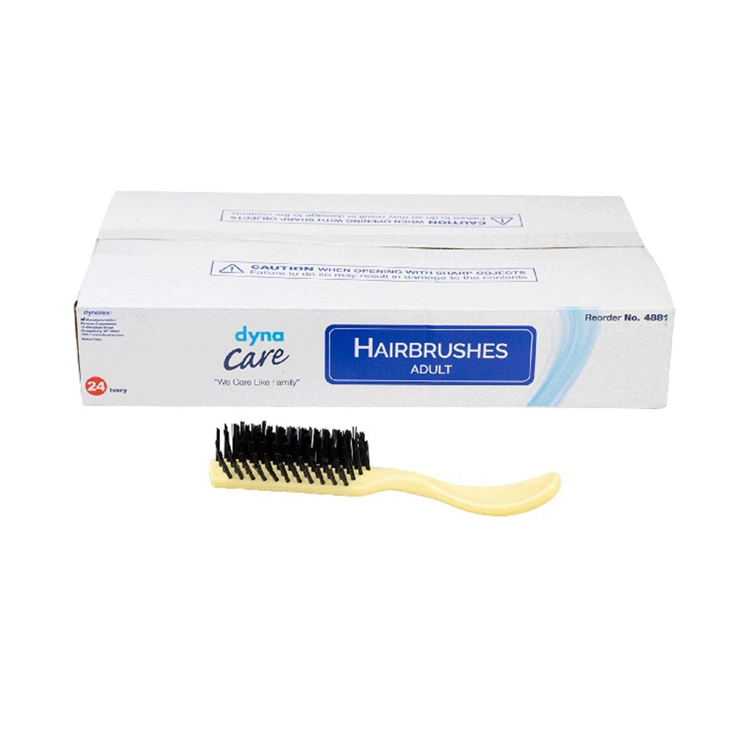 HAIRBRUSH, IVORY ADLT (24/BX 12BX/CS)