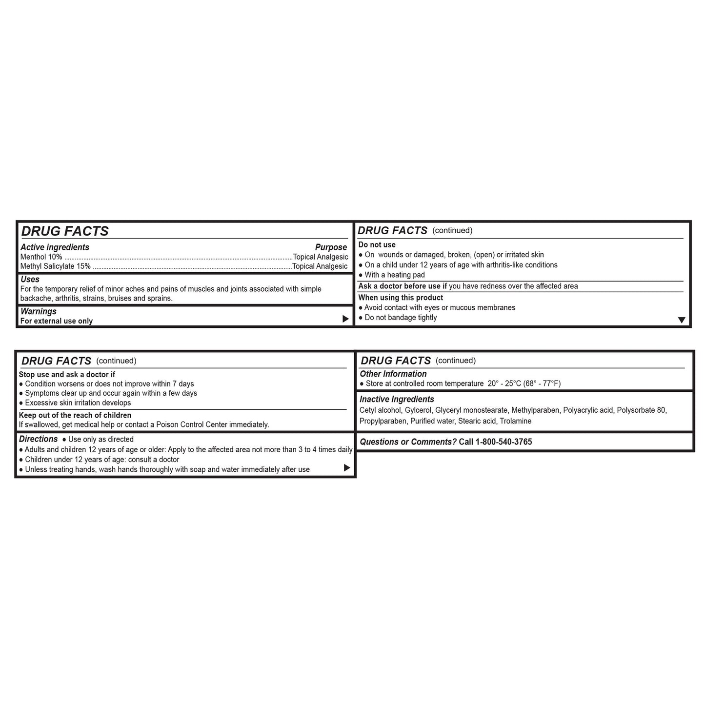 ANALGESIC BALM, CRM 15-10% 3OZ