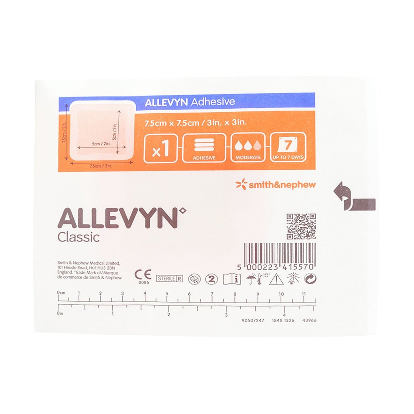 DRESSING, WOUND ALLEVYN FOAM ADH 3"X3" (10/BX)