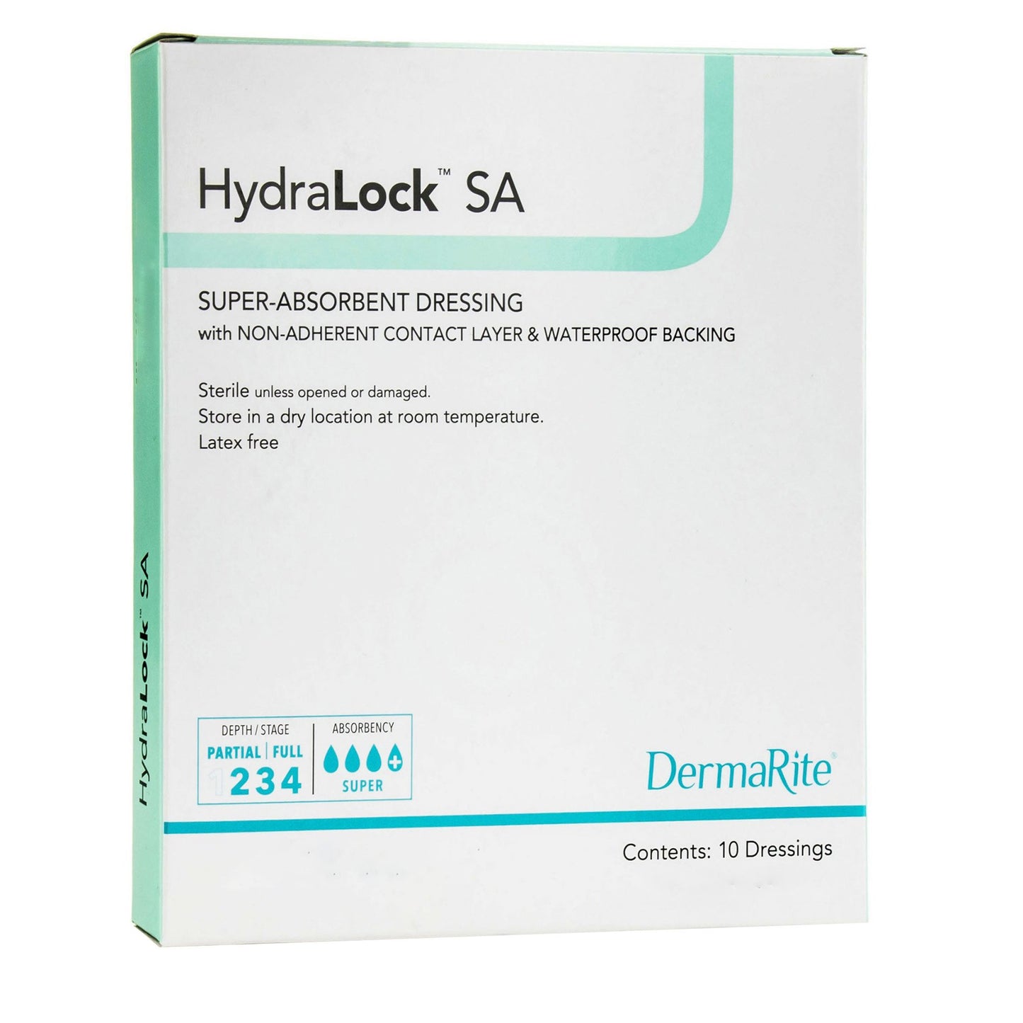 DRESSING, HYDRALOCK SUPER ABSORBENT 3"X3" (10/BX)