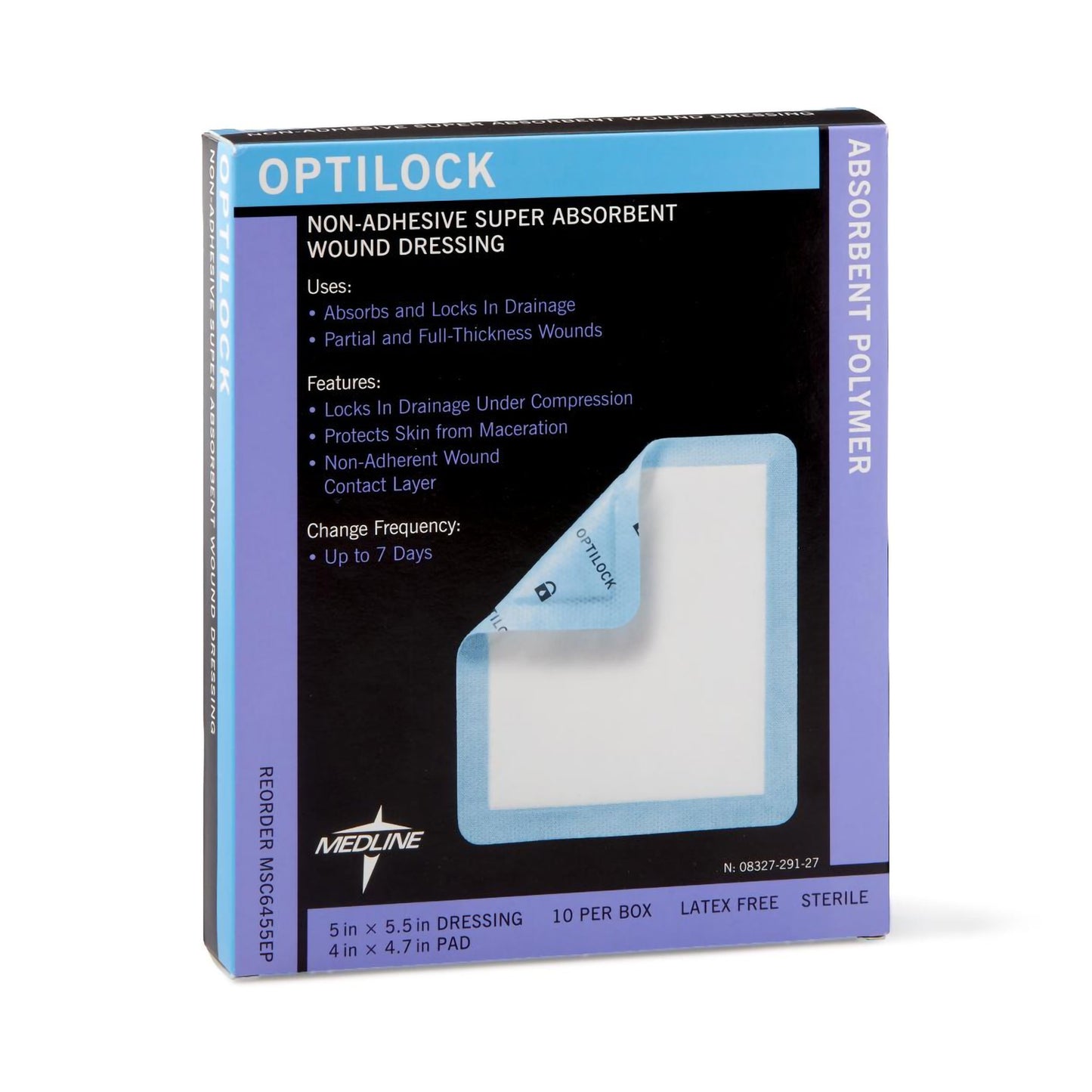 DRESSING, WND OPTILOCK N/ADH 5X5.5" (10/BX 10BX/CS)