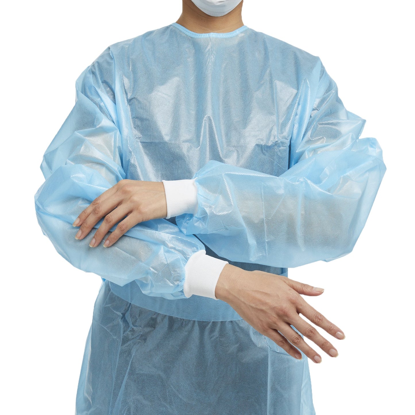 GOWN, CHEMO FULL BCK HOOK&LOOPCLSR AAMI 2 MED (10/BG 3BG/C