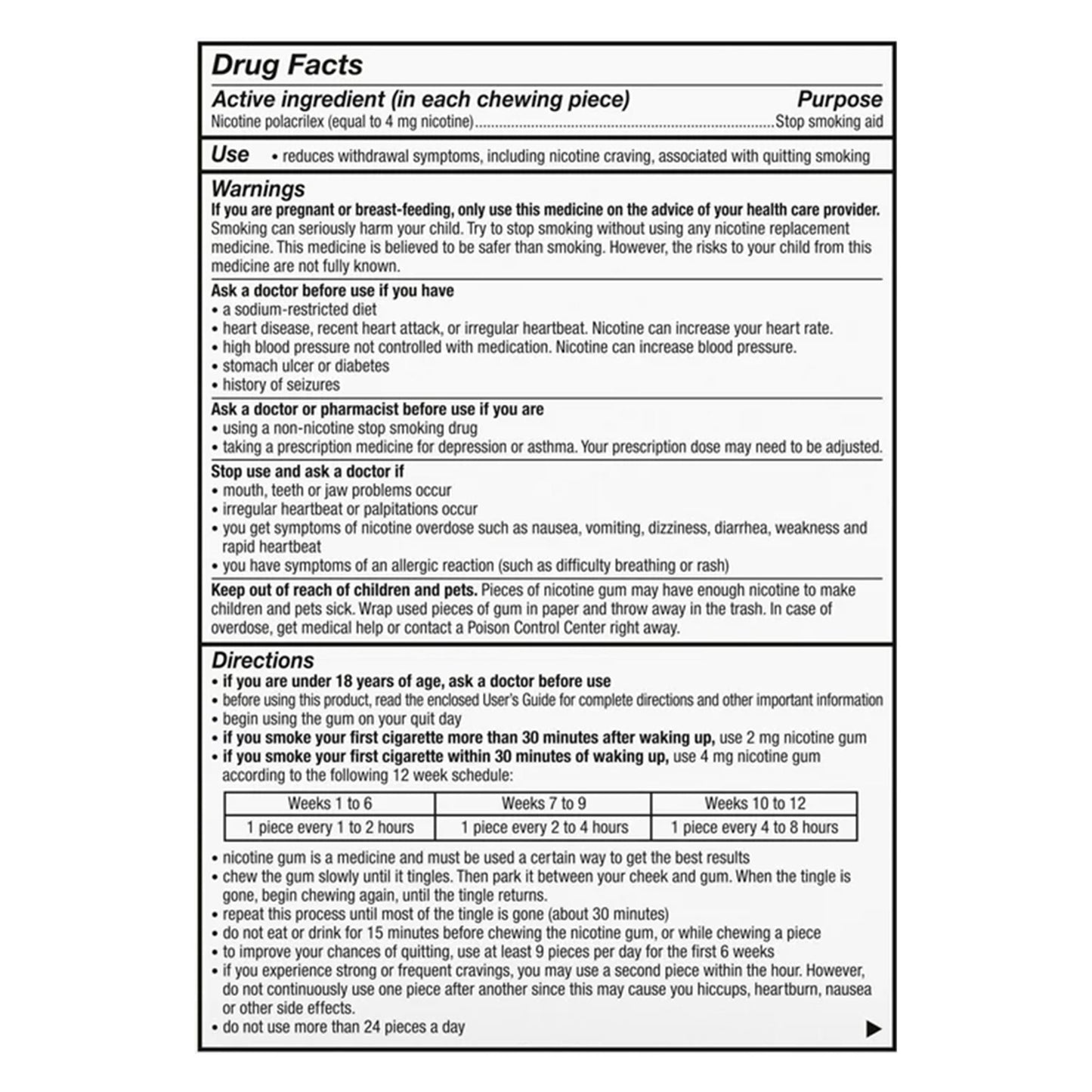 NICORETTE, GUM SPEARMINT BURST/CHAMOMILE 4MG (100/CT)