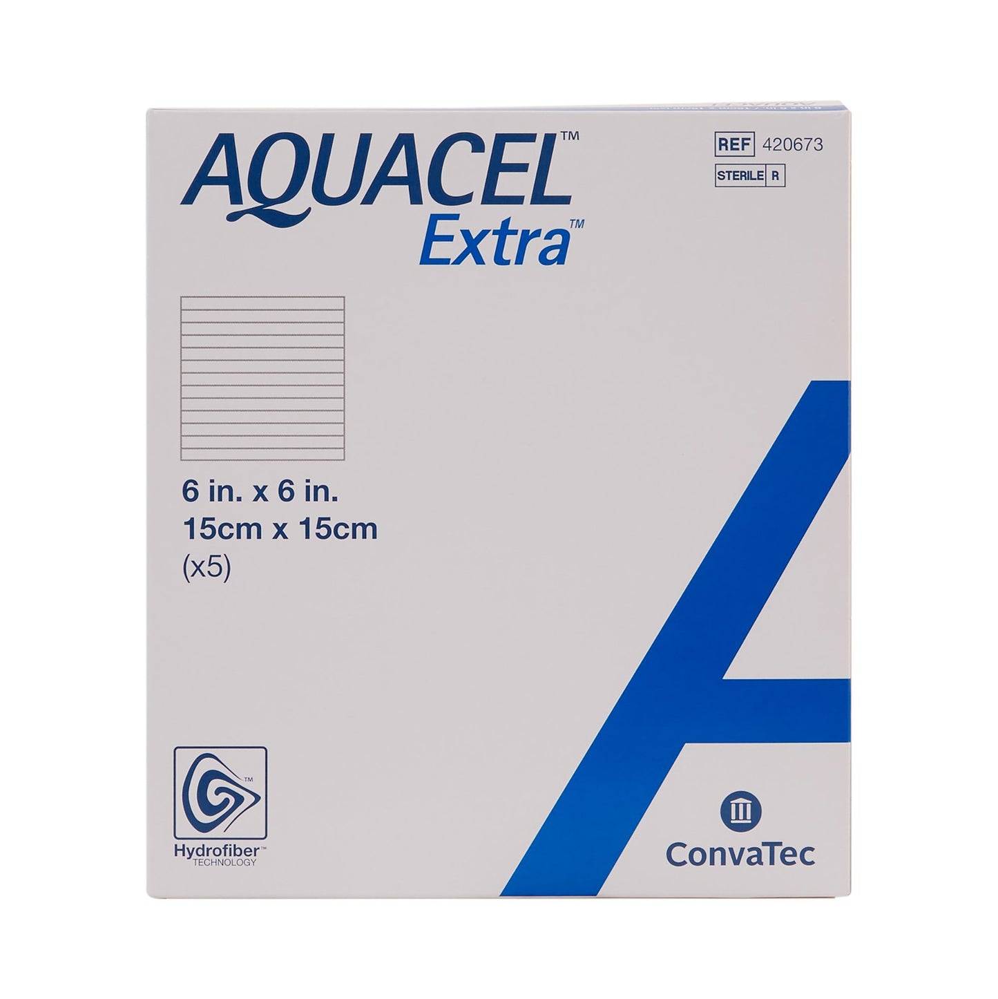 DRESSING, WND AQUACEL X HYDFBRW/O BORDER 6X6" (5/B