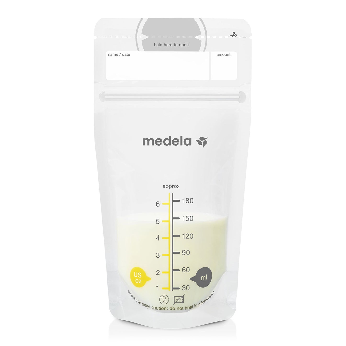 BAG, STORAGE BREAST MILK PRE-SEALED 6OZ (50/PK 12PK/CS)