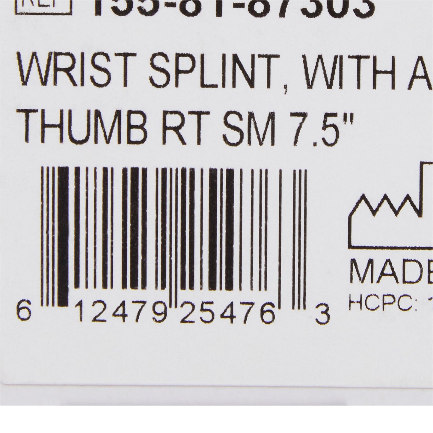 WRIST SPLINT, W/ABDUCTED THUMBLT LG 8.5"