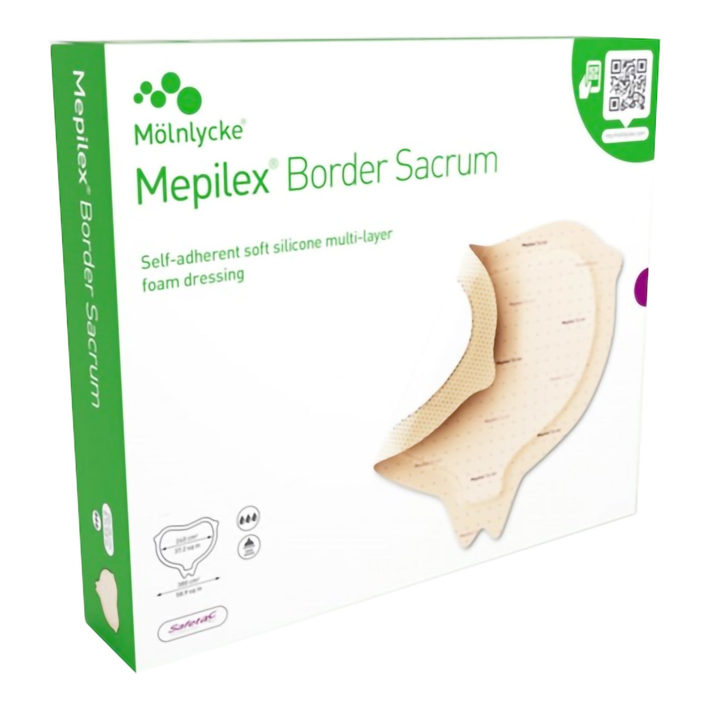 DRESSING, MEPILEX BORDER SACRUM 8.7"X9.8" (10/BX 4BX/CS)