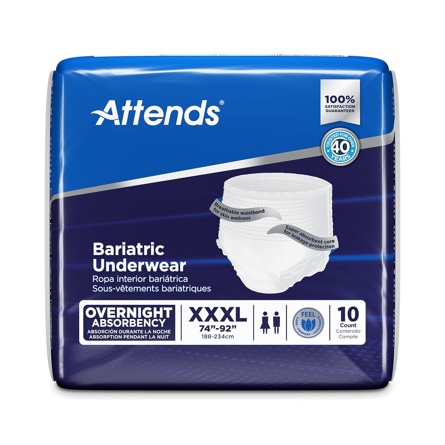 UNDERWEAR, ATTENDS BARIATRIC 3XL (10/PK 4PK/CS)