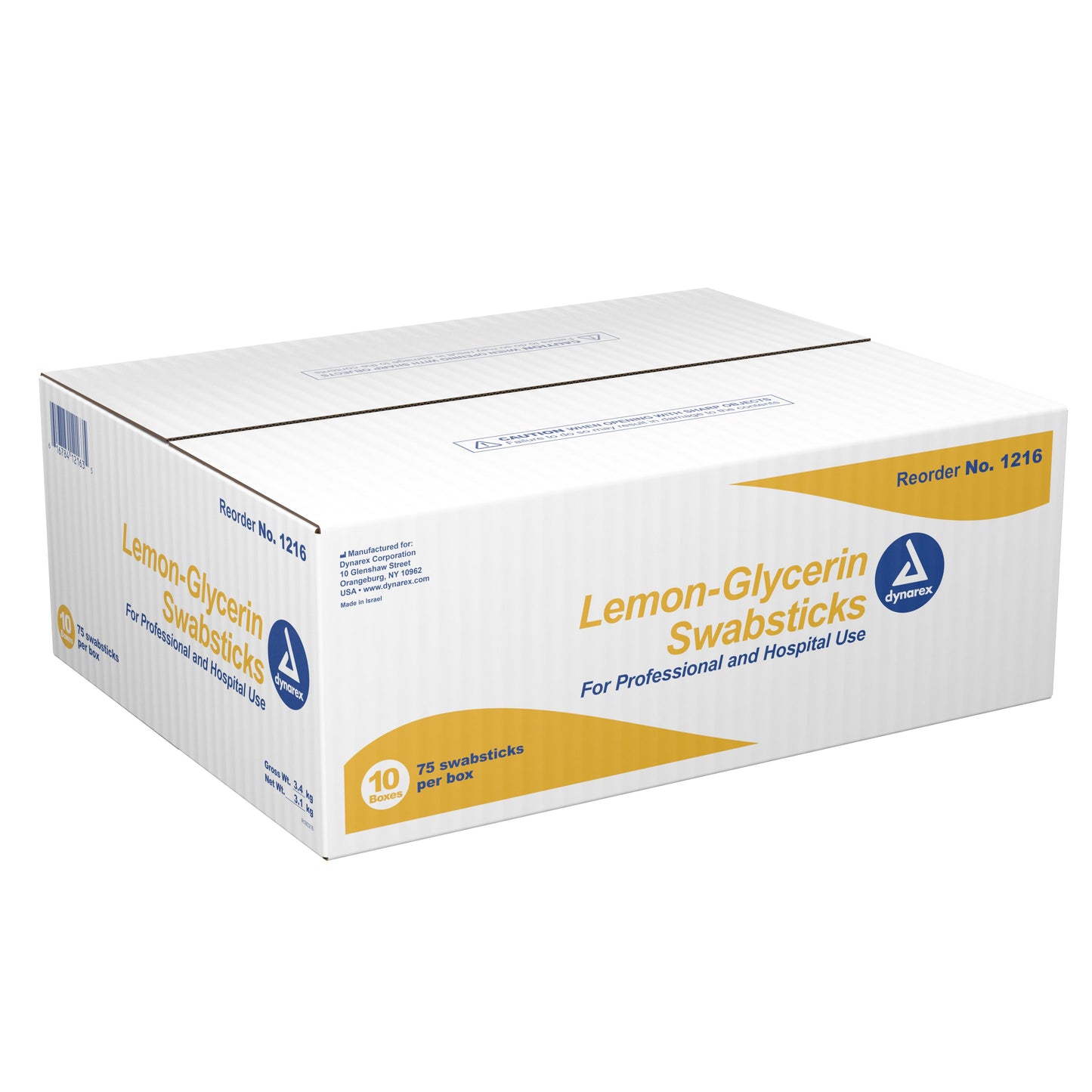 SWAB, LEMON GLYCERIN (3/PK 25PK/BX 10BX/CS)