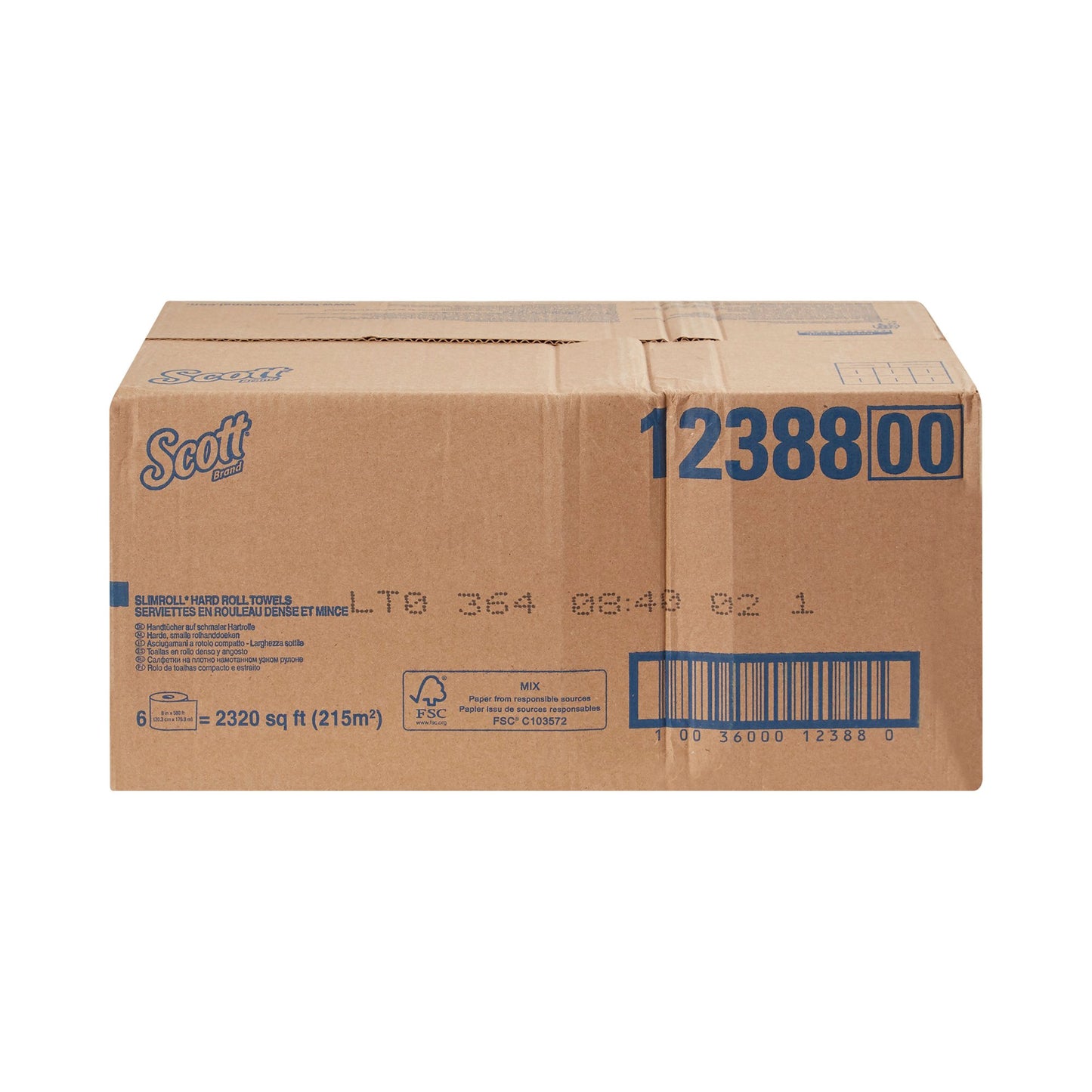 TOWEL, SCOTT SLIMROLL PAPER W HT 8"X580' (6RL/CS) KIMCLK